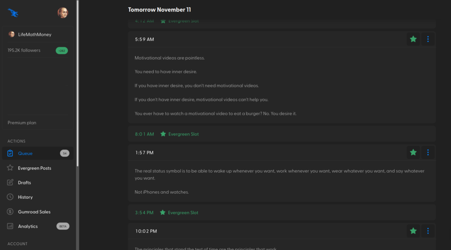 The Hypefury Dashboard