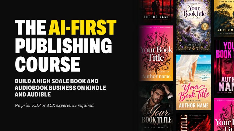 The AI-First Publishing Course: Build a High Scale Book and Audiobook Business on Kindle and Audible is HERE.